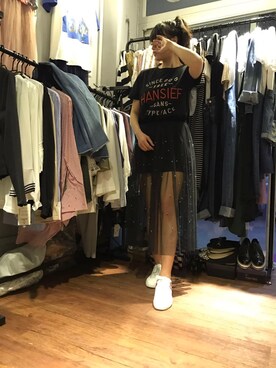 「欧美」｜扁扁 哥妹精品女装さん（レディース・166cm）の春コーディネート