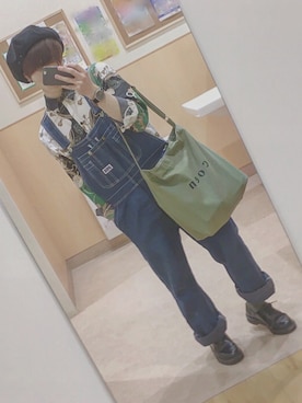 「BIG SMITH（ビッグスミス）のアイテム（サロペット/オーバーオール）」を使った、ぷジ。さん（メンズ・162cm）の冬コーディネート