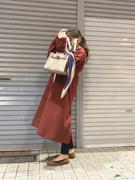 「SLY（スライ）のアイテム（ステンカラーコート）」を使った、Mizukiiiiさん（レディース・156cm）の春コーディネート