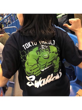 「東京ヤクルトスワローズ」｜m i y a mさん（レディース・155cm）の春コーディネート