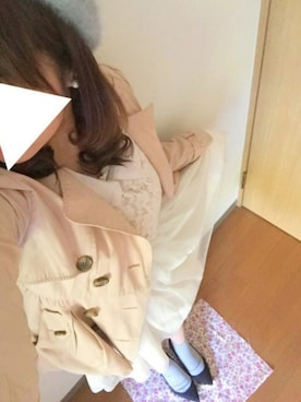 「ひざ丈スカート」｜「アイテム（ハンチング/ベレー帽）」を使った、ｙｏｕさん（レディース・151cm）の秋コーディネート