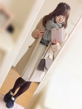 「dazzlin（ダズリン）のアイテム（チェスターコート）」を使った、ｙｏｕさん（レディース・151cm）の冬コーディネート