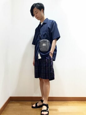 「SHIPS any（シップス エニィ）のアイテム（サンダル）」を使った、東松さん（メンズ・168cm）の夏コーディネート