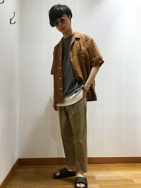 「SHIPS any（シップス エニィ）のアイテム（アナログ腕時計）」を使った、東松さん（メンズ・168cm）の夏コーディネート