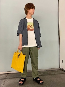 「SHIPS any（シップス エニィ）のアイテム（サンダル）」を使った、東松さん（メンズ・168cm）の夏コーディネート