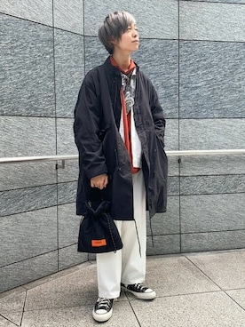「ARMY TWILL（アーミーツイル）のアイテム（ミリタリージャケット）」を使った、東松さん（メンズ・168cm）の秋コーディネート
