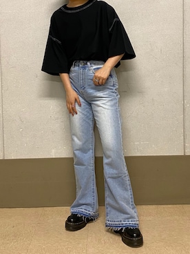 「ステッチ」｜ミサ(JEANASiS)さん（レディース・155cm・10代）の夏コーディネート