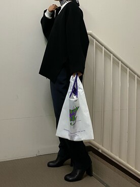 「ジーナシス」｜「アイテム（スラックス）」を使った、ミサ(JEANASiS)さん（レディース・155cm）の秋コーディネート