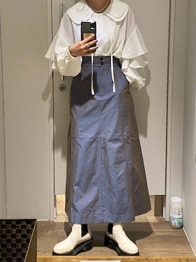 「ロンクスカート」｜「アイテム（その他）」を使った、ミサ(JEANASiS)さん（レディース・155cm）の冬コーディネート