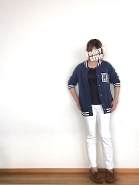 「Champion（チャンピオン）のアイテム（その他アウター）」を使った、ツナチョコさん（レディース・157cm）の春コーディネート