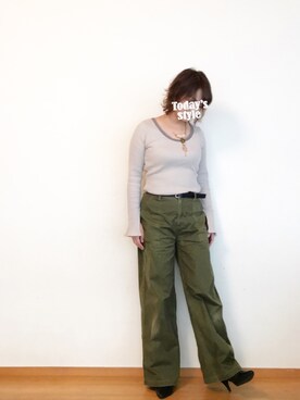 「ADER（アデル）のアイテム」を使った、ツナチョコさん（レディース・157cm）の夏コーディネート