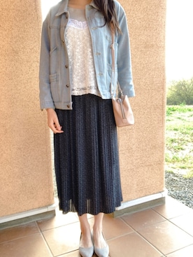 「Futier land（フューティアランド）のアイテム（ジャケット/アウター）」を使った、nomar(まる)さん（レディース・173cm）の春コーディネート