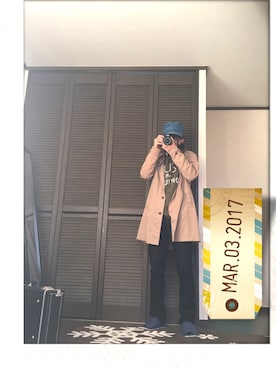 「アイテム（ステンカラーコート）」を使った、かずやさん（メンズ・170cm・10代）の春コーディネート