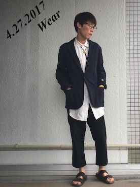 「SHIPS Days（シップスデイズ）のアイテム（ジャケット/アウター）」を使った、かずやさん（メンズ・170cm）の春コーディネート