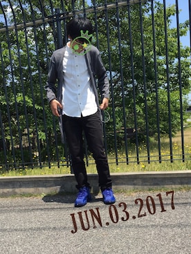 「Right-on（ライトオン）のアイテム（カーディガン/ボレロ）」を使った、かずやさん（メンズ・170cm）の夏コーディネート
