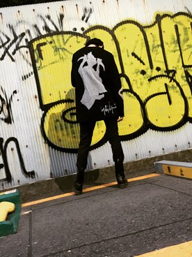 「Yohji Yamamoto（ヨウジヤマモト）のアイテム（ニット/セーター）」を使った、rikuto さん（メンズ・178cm）の秋コーディネート