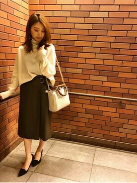 「FIRMIN（ファーミン）のアイテム」を使った、OUVRAGE CLASSEさん（レディース・158cm）の秋コーディネート