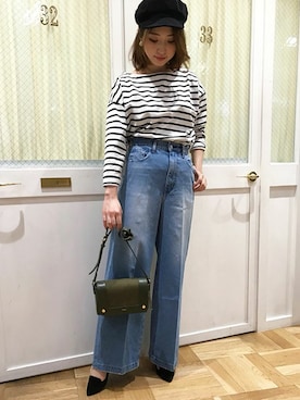 「woadblue（ウォードブルー）のアイテム」を使った、OUVRAGE CLASSEさん（レディース・158cm）の冬コーディネート