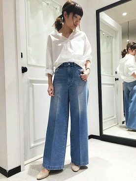 「woadblue（ウォードブルー）のアイテム」を使った、OUVRAGE CLASSEさん（レディース・158cm）の冬コーディネート