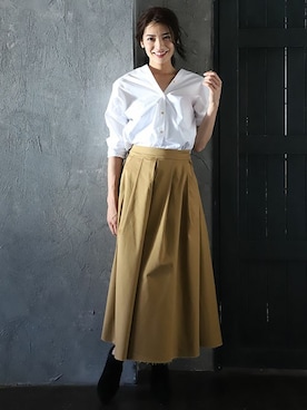 「C'ast vague（セベージュ）のアイテム」を使った、OUVRAGE CLASSEさん（レディース・165cm）の夏コーディネート