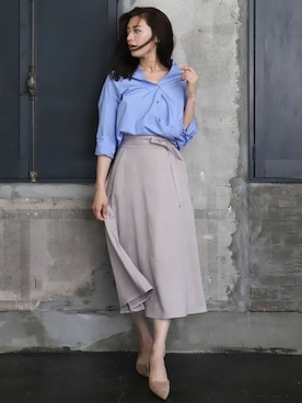 「C'ast vague（セベージュ）のアイテム」を使った、OUVRAGE CLASSEさん（レディース・165cm）の夏コーディネート