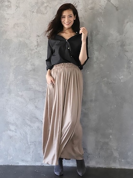 「C'ast vague（セベージュ）のアイテム」を使った、OUVRAGE CLASSEさん（レディース・165cm）の夏コーディネート