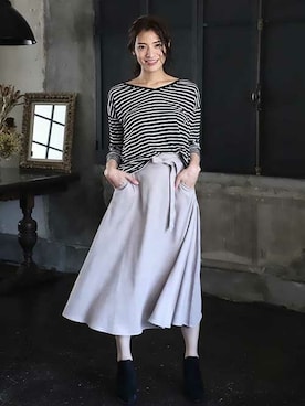 「C'ast vague（セベージュ）のアイテム」を使った、OUVRAGE CLASSEさん（レディース・165cm）の夏コーディネート