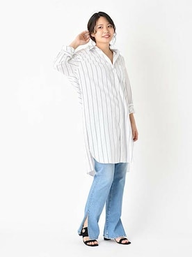 「woadblue（ウォードブルー）のアイテム（パンツ）」を使った、OUVRAGE CLASSEさん（レディース・158cm）の冬コーディネート