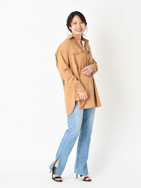 「woadblue（ウォードブルー）のアイテム（パンツ）」を使った、OUVRAGE CLASSEさん（レディース・158cm）の冬コーディネート