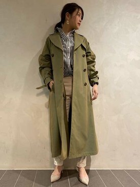 「アイテム（パンプス、グレー系）」を使った、OUVRAGE CLASSEさん（レディース・159cm）の春コーディネート