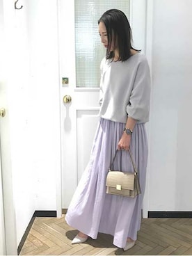 「C'ast vague（セベージュ）のアイテム」を使った、OUVRAGE CLASSEさん（レディース・158cm）の春コーディネート