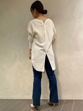 「アイテム（パンプス、グレー系）」を使った、OUVRAGE CLASSEさん（レディース・159cm）の春コーディネート