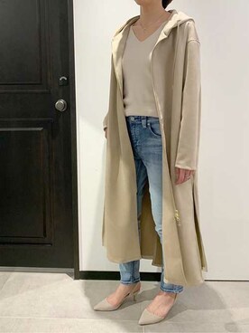 「アイテム（パンプス、グレー系）」を使った、OUVRAGE CLASSEさん（レディース・160cm）の春コーディネート