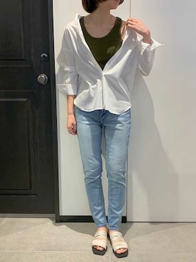 「YANUK（ヤヌーク）のアイテム」を使った、OUVRAGE CLASSEさん（レディース・160cm）の春コーディネート