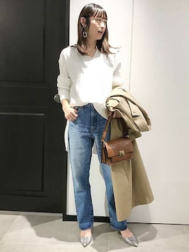 「C'ast vague（セベージュ）のアイテム」を使った、OUVRAGE CLASSEさん（レディース・163cm）の春コーディネート