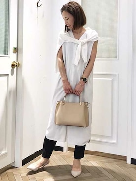 「C'ast vague（セベージュ）のアイテム」を使った、OUVRAGE CLASSEさん（レディース・158cm）の春コーディネート