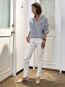 「YANUK（ヤヌーク）のアイテム」を使った、OUVRAGE CLASSEさん（レディース・158cm）の春コーディネート