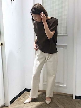 「YANUK（ヤヌーク）のアイテム」を使った、OUVRAGE CLASSEさん（レディース・158cm）の春コーディネート