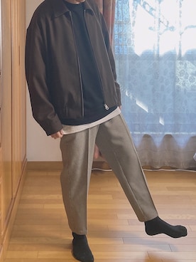 「BASECONTROL（ベースコントロール）のアイテム（アクセサリー）」を使った、Gamiさん（メンズ・170cm）の秋コーディネート