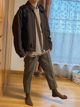 「BASECONTROL（ベースコントロール）のアイテム（アクセサリー）」を使った、Gamiさん（メンズ・170cm）の秋コーディネート