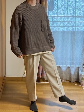 「BASECONTROL（ベースコントロール）のアイテム（アクセサリー）」を使った、Gamiさん（メンズ・170cm）の冬コーディネート