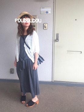「POU DOU DOU（プードゥドゥ）のアイテム（帽子）」を使った、りなぴ。＊さん（レディース・154cm）の夏コーディネート