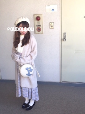 「POU DOU DOU（プードゥドゥ）のアイテム（ハンチング/ベレー帽）」を使った、りなぴ。＊さん（レディース・154cm）の秋コーディネート