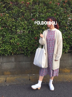 「POU DOU DOU（プードゥドゥ）のアイテム（アクセサリー）」を使った、りなぴ。＊さん（レディース・154cm）の秋コーディネート