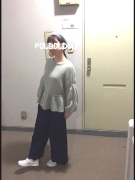 「POU DOU DOU（プードゥドゥ）のアイテム（ハンチング/ベレー帽）」を使った、りなぴ。＊さん（レディース・154cm）の冬コーディネート
