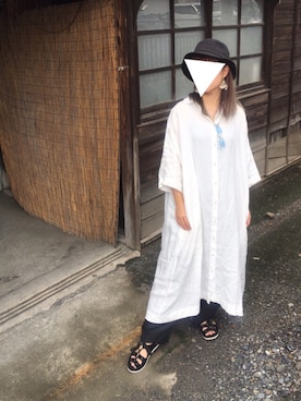 「アイテム（ワンピース/ドレス）」を使った、りなぴ。＊さん（レディース・154cm）の夏コーディネート