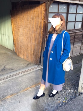 「POU DOU DOU（プードゥドゥ）のアイテム（ジャケット/アウター）」を使った、りなぴ。＊さん（レディース・154cm）の秋コーディネート