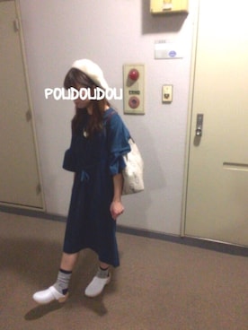 「POU DOU DOU（プードゥドゥ）のアイテム（アクセサリー）」を使った、りなぴ。＊さん（レディース・154cm）の秋コーディネート