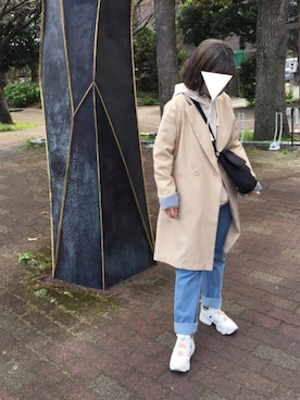 「POU DOU DOU（プードゥドゥ）のアイテム（ジャケット/アウター）」を使った、りなぴ。＊さん（レディース・154cm）の春コーディネート