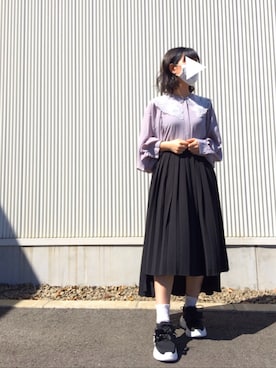 「merry jenny（メリージェニー）のアイテム（その他シューズ）」を使った、りなぴ。＊さん（レディース・154cm）の春コーディネート